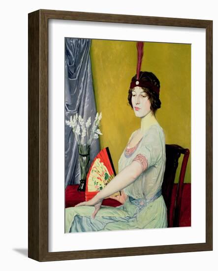 The Japanese Fan, 1914-William Strang-Framed Giclee Print