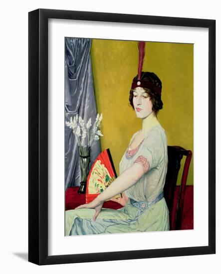 The Japanese Fan, 1914-William Strang-Framed Giclee Print