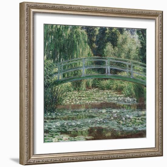 The Japanese Footbridge and the Water Lily Pool, Giverny, 1899 (Oil on Canvas)-Claude Monet-Framed Giclee Print