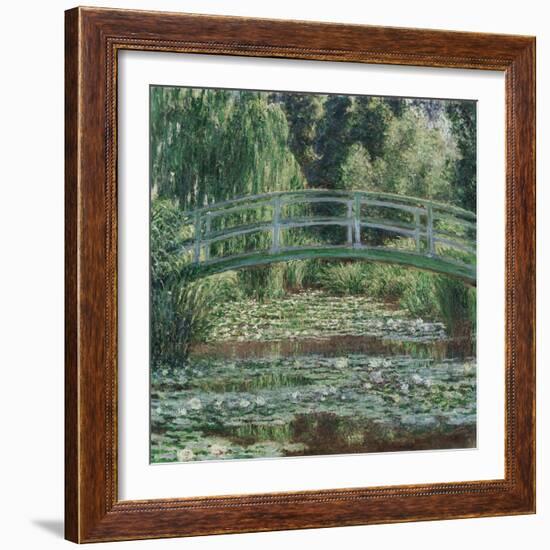 The Japanese Footbridge and the Water Lily Pool, Giverny, 1899 (Oil on Canvas)-Claude Monet-Framed Giclee Print