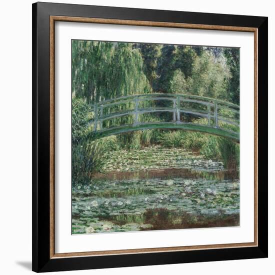 The Japanese Footbridge and the Water Lily Pool, Giverny, 1899 (Oil on Canvas)-Claude Monet-Framed Giclee Print