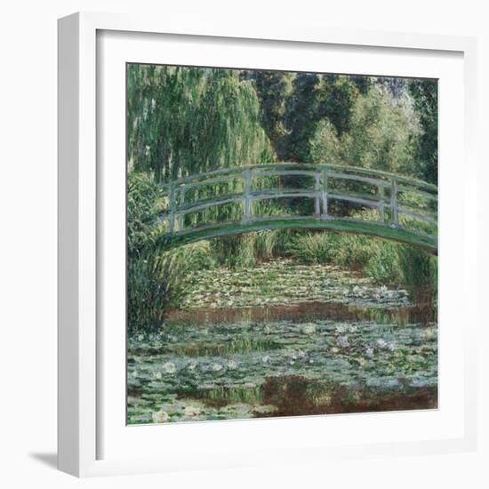 The Japanese Footbridge and the Water Lily Pool, Giverny, 1899 (Oil on Canvas)-Claude Monet-Framed Giclee Print