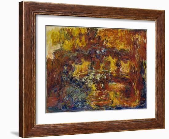 The Japanese Footbridge, c.1920 (oil on canvas)-Claude Monet-Framed Giclee Print