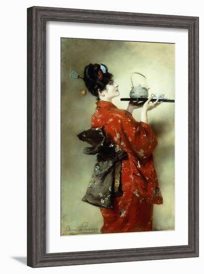 The Japanese Lady; La Japonaise, 1888-Clemens von Pausinger-Framed Giclee Print