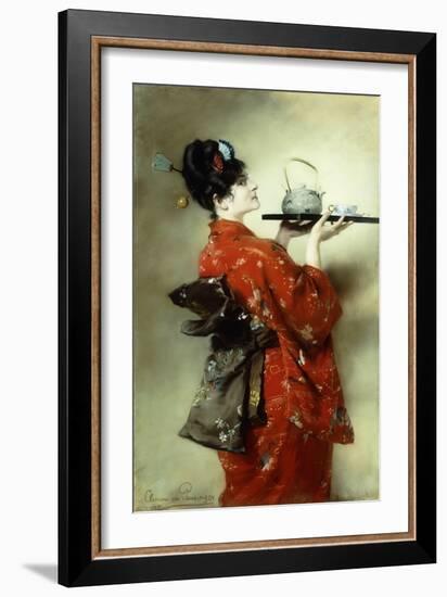 The Japanese Lady; La Japonaise, 1888-Clemens von Pausinger-Framed Giclee Print