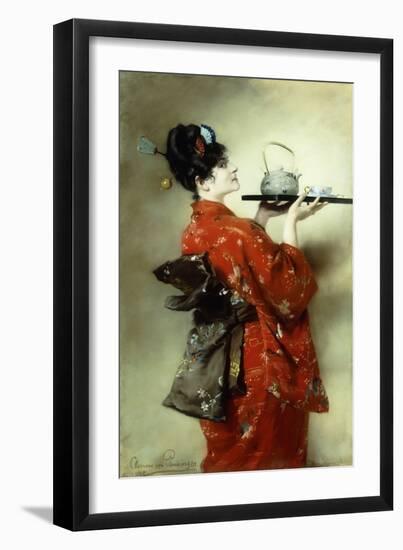 The Japanese Lady; La Japonaise, 1888-Clemens von Pausinger-Framed Giclee Print