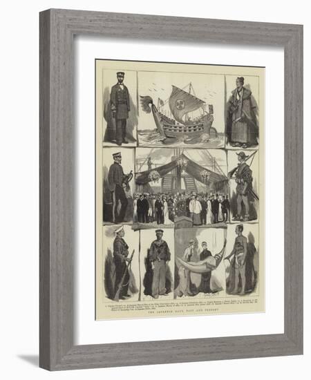 The Japanese Navy, Past and Present-Joseph Nash-Framed Giclee Print