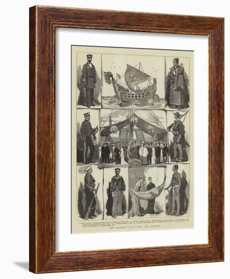 The Japanese Navy, Past and Present-Joseph Nash-Framed Giclee Print