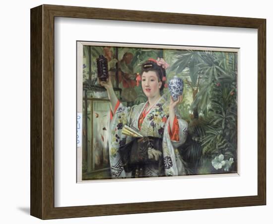 The Japanese Vase, C.1870-James Tissot-Framed Giclee Print