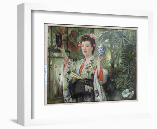 The Japanese Vase, C.1870-James Tissot-Framed Giclee Print