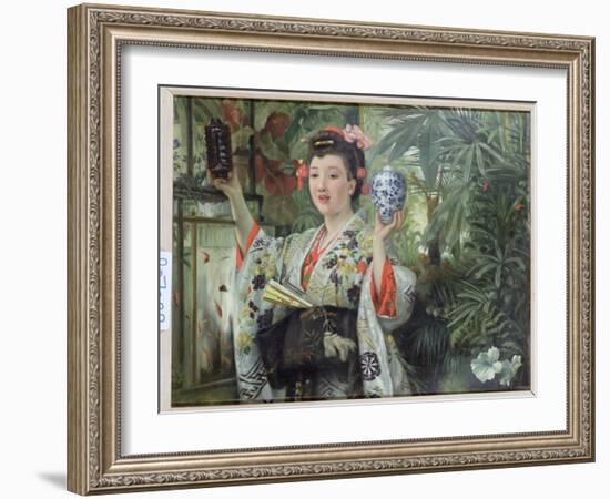 The Japanese Vase, C.1870-James Tissot-Framed Giclee Print