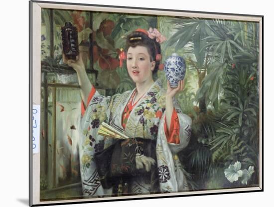 The Japanese Vase, C.1870-James Tissot-Mounted Giclee Print