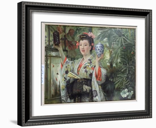 The Japanese Vase, C.1870-James Tissot-Framed Giclee Print