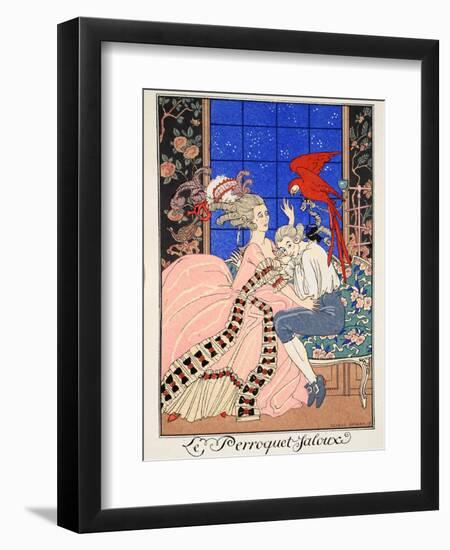 The Jealous Parrot, 1919-Georges Barbier-Framed Giclee Print