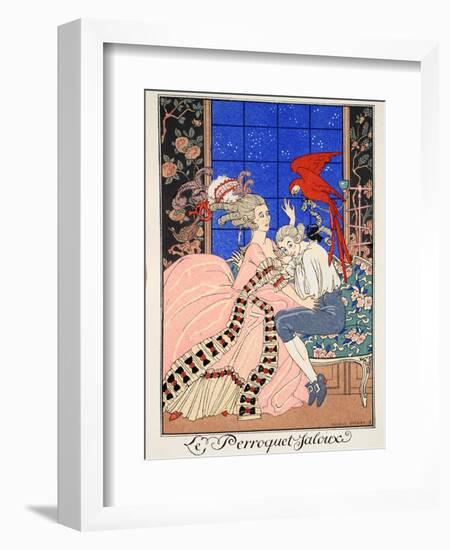 The Jealous Parrot, 1919-Georges Barbier-Framed Giclee Print