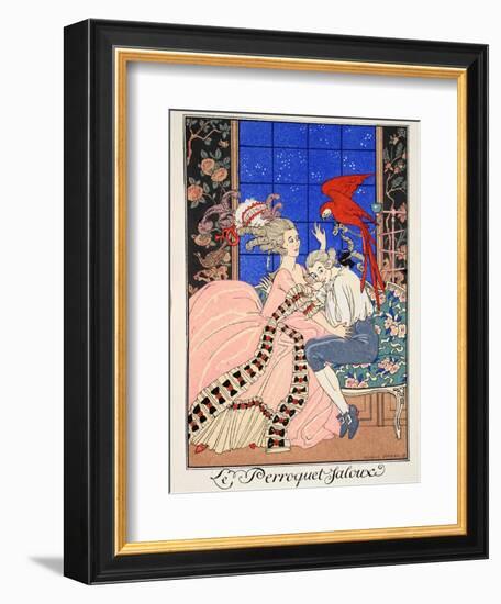 The Jealous Parrot, 1919-Georges Barbier-Framed Giclee Print