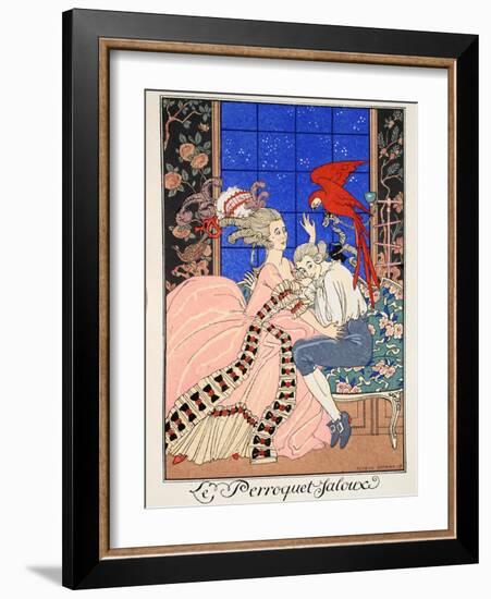 The Jealous Parrot, 1919-Georges Barbier-Framed Giclee Print