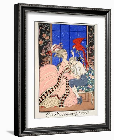 The Jealous Parrot, 1919-Georges Barbier-Framed Giclee Print