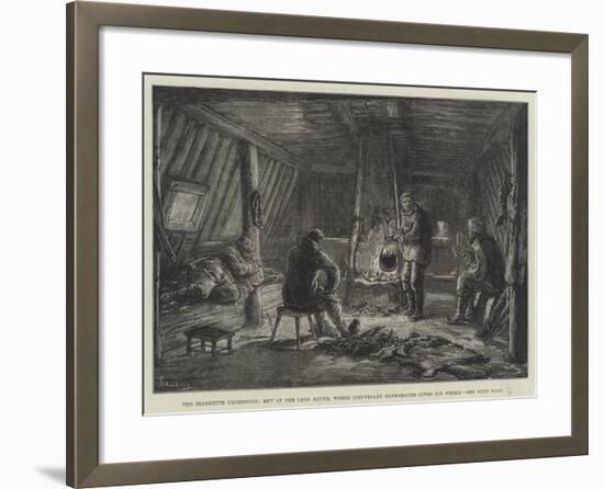 The Jeannette Expedition, Hut at the Lena Mouth, Where Lieutenant Danenhauer Lived Six Weeks-Johann Nepomuk Schonberg-Framed Giclee Print