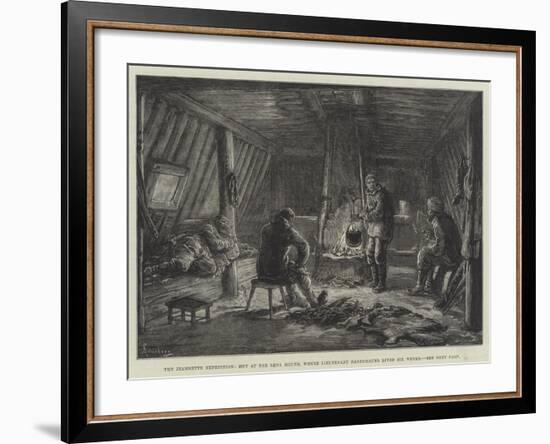 The Jeannette Expedition, Hut at the Lena Mouth, Where Lieutenant Danenhauer Lived Six Weeks-Johann Nepomuk Schonberg-Framed Giclee Print