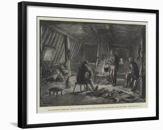 The Jeannette Expedition, Hut at the Lena Mouth, Where Lieutenant Danenhauer Lived Six Weeks-Johann Nepomuk Schonberg-Framed Giclee Print