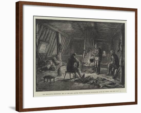 The Jeannette Expedition, Hut at the Lena Mouth, Where Lieutenant Danenhauer Lived Six Weeks-Johann Nepomuk Schonberg-Framed Giclee Print
