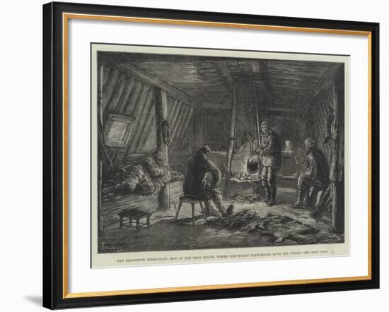 The Jeannette Expedition, Hut at the Lena Mouth, Where Lieutenant Danenhauer Lived Six Weeks-Johann Nepomuk Schonberg-Framed Giclee Print