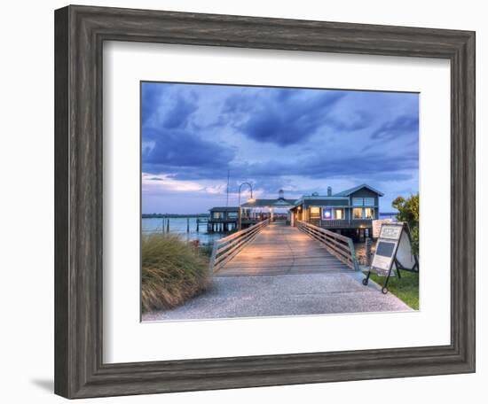 The Jekyll Wharf and Latitude 31 Restaurant, Jekyll Island, Georgia, USA-Rob Tilley-Framed Photographic Print