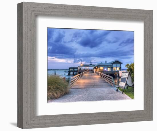 The Jekyll Wharf and Latitude 31 Restaurant, Jekyll Island, Georgia, USA-Rob Tilley-Framed Photographic Print