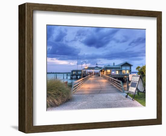 The Jekyll Wharf and Latitude 31 Restaurant, Jekyll Island, Georgia, USA-Rob Tilley-Framed Photographic Print