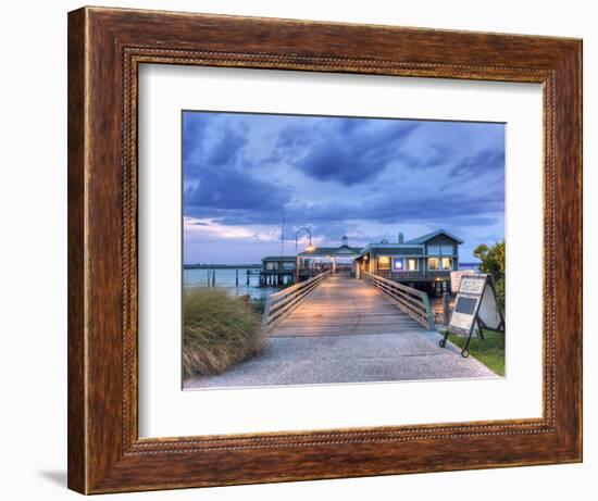 The Jekyll Wharf and Latitude 31 Restaurant, Jekyll Island, Georgia, USA-Rob Tilley-Framed Photographic Print