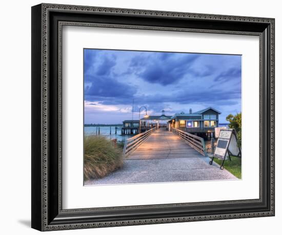 The Jekyll Wharf and Latitude 31 Restaurant, Jekyll Island, Georgia, USA-Rob Tilley-Framed Photographic Print