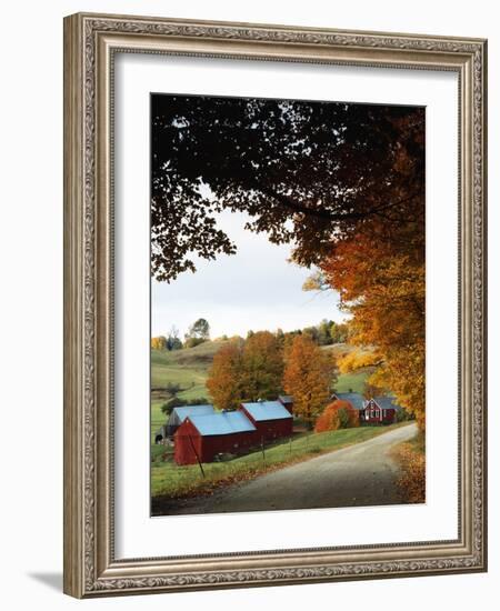 The Jenne Farm in Fall, Reading, Vermont, USA-Walter Bibikow-Framed Photographic Print