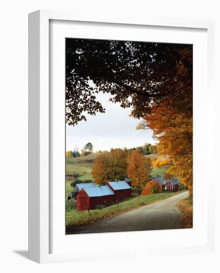 The Jenne Farm in Fall, Reading, Vermont, USA-Walter Bibikow-Framed Photographic Print