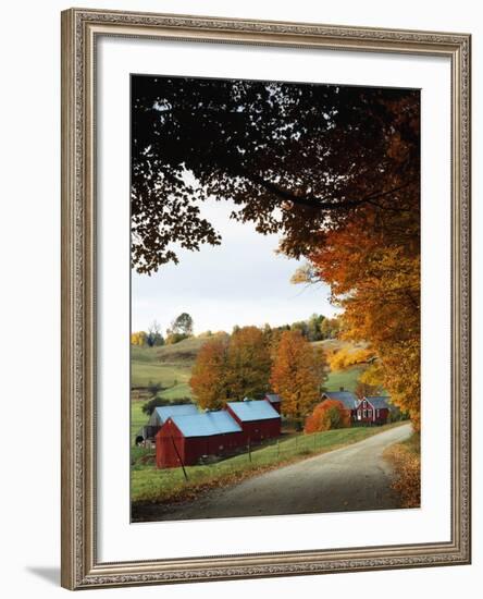 The Jenne Farm in Fall, Reading, Vermont, USA-Walter Bibikow-Framed Photographic Print