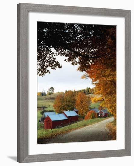 The Jenne Farm in Fall, Reading, Vermont, USA-Walter Bibikow-Framed Photographic Print