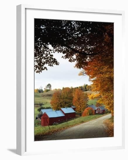 The Jenne Farm in Fall, Reading, Vermont, USA-Walter Bibikow-Framed Photographic Print