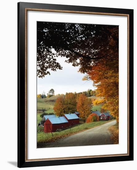 The Jenne Farm in Fall, Reading, Vermont, USA-Walter Bibikow-Framed Photographic Print