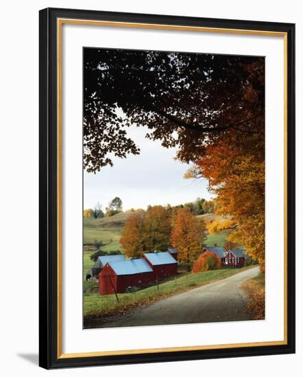 The Jenne Farm in Fall, Reading, Vermont, USA-Walter Bibikow-Framed Photographic Print