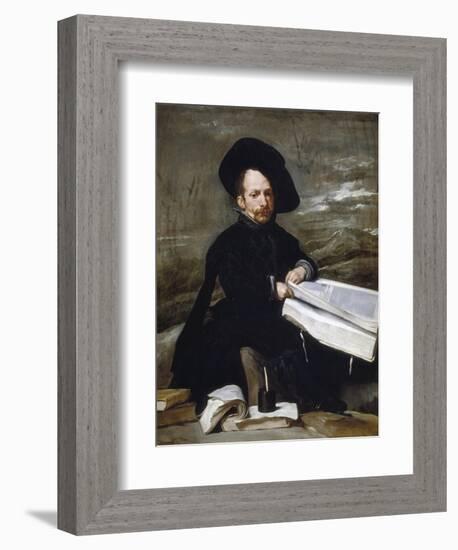 The Jester Don Diego De Acedo-Diego Velazquez-Framed Giclee Print