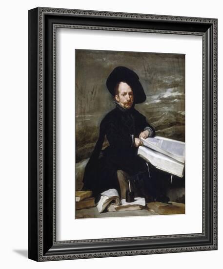 The Jester Don Diego De Acedo-Diego Velazquez-Framed Giclee Print