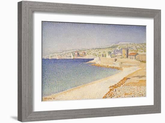 The Jetty at Cassis, Opus 198, 1889-Paul Signac-Framed Giclee Print