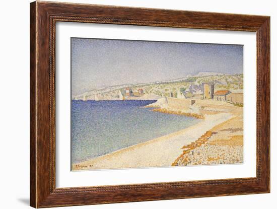 The Jetty at Cassis, Opus 198, 1889-Paul Signac-Framed Giclee Print