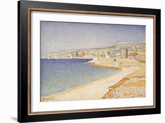 The Jetty at Cassis, Opus 198, 1889-Paul Signac-Framed Giclee Print