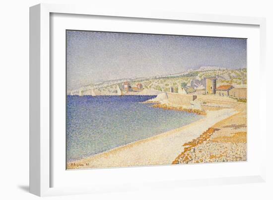 The Jetty at Cassis, Opus 198, 1889-Paul Signac-Framed Giclee Print