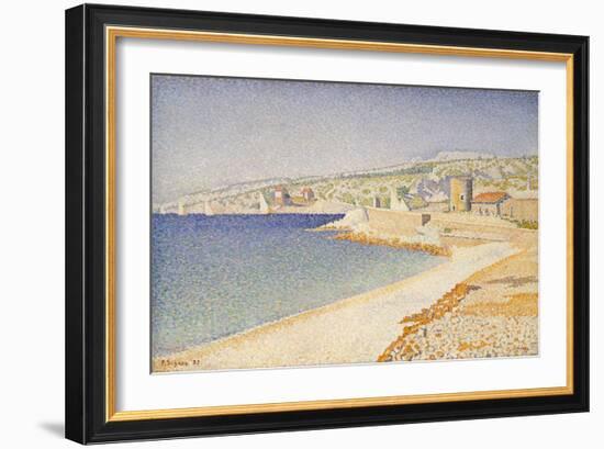 The Jetty at Cassis, Opus 198, 1889-Paul Signac-Framed Giclee Print