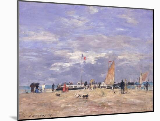 The Jetty at Deauville, 1869-Eugène Boudin-Mounted Giclee Print