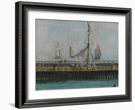 The Jetty of Boulogne-Sur-Mer, 1868-Edouard Manet-Framed Giclee Print