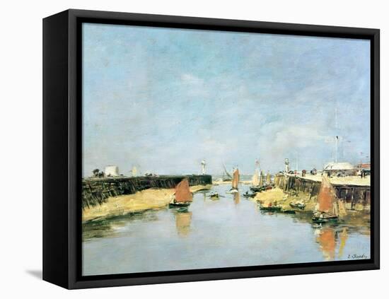 The Jetty, Trouville-Eugene Louis Boudin-Framed Premier Image Canvas