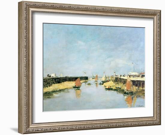 The Jetty, Trouville-Eugene Louis Boudin-Framed Giclee Print